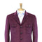 Purple jacket on a mannequin with a white shirt underneath on a white background