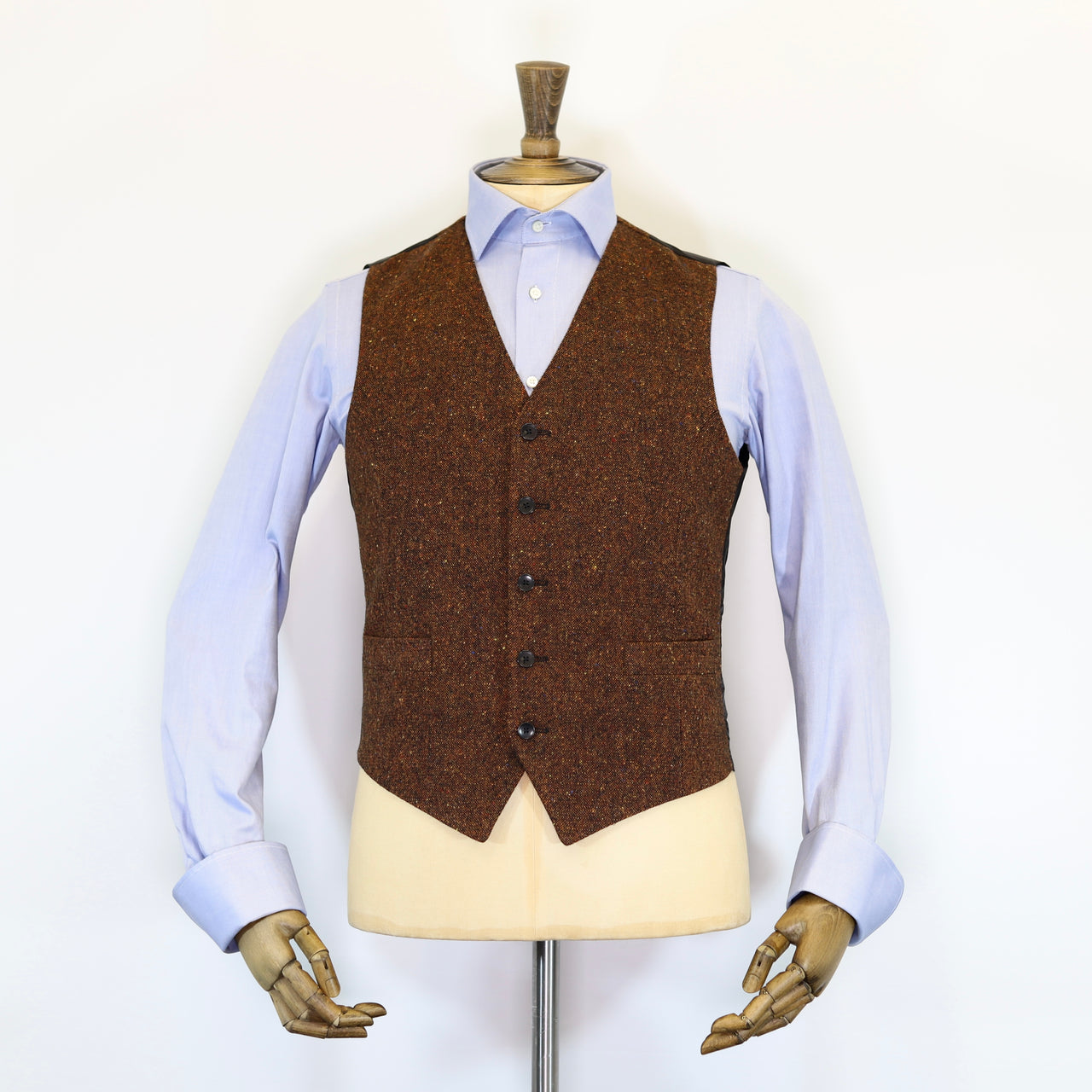 DONNELLY "Molloy and Sons" Irish Tweed Dark Chestnut Heather Waistcoat