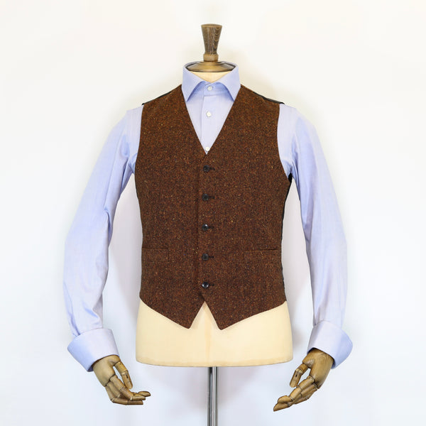 DONNELLY "Molloy and Sons" Irish Tweed Dark Chestnut Heather Waistcoat