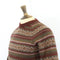 Fisherman Out of Ireland Fairisle Crew Neck Sweater - Chestnut