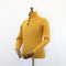 Fisherman Out of Ireland Button Neck Sweater - Mustard