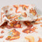 Fabric with squirrel print on a white background