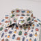 Colorful shirt with beetle pattern on a light background