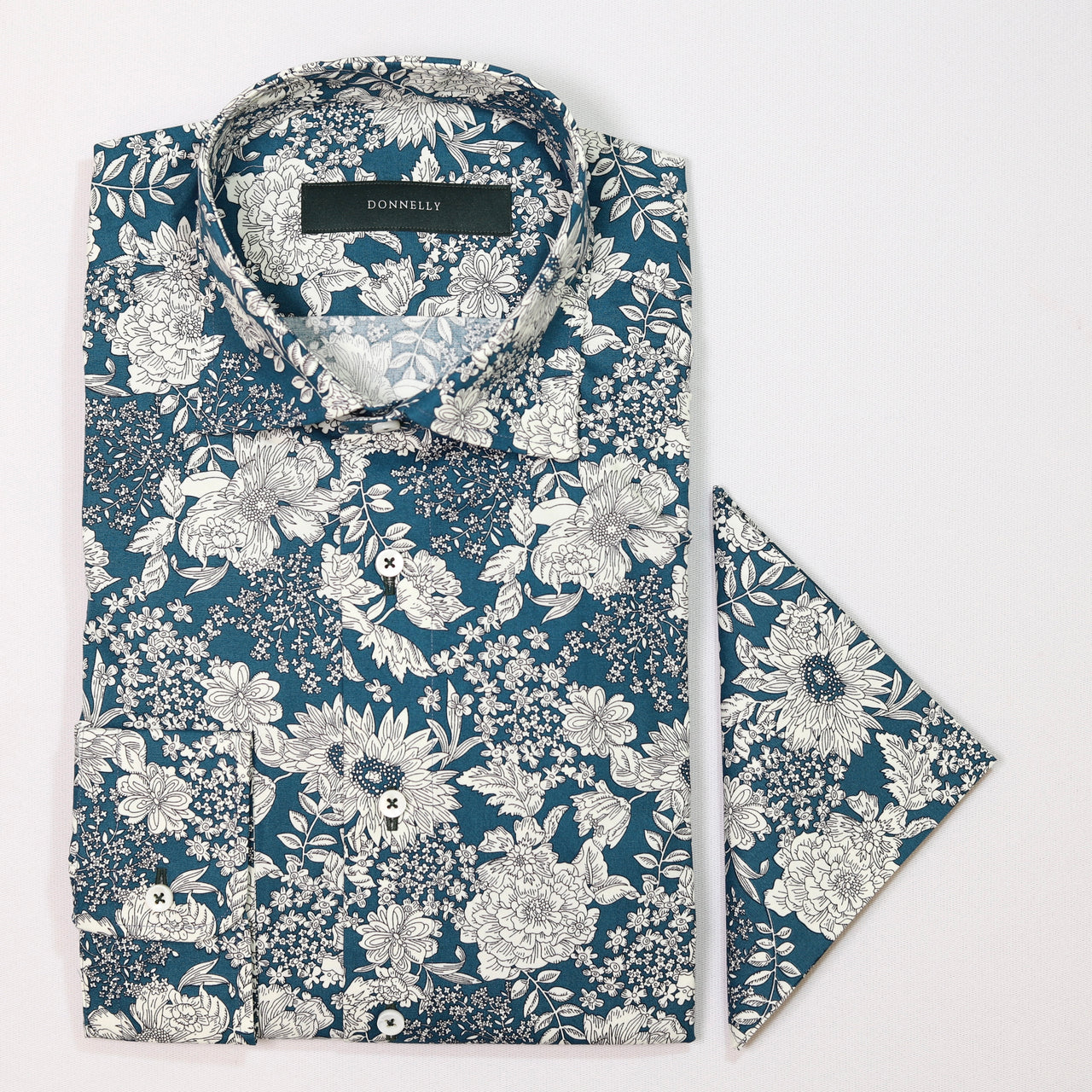 Donnelly Teal Floral Shirt