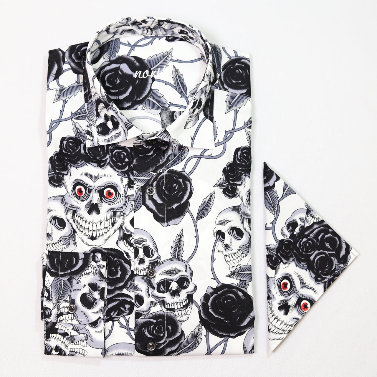 North Skull & Rose Shirt (Black & White)