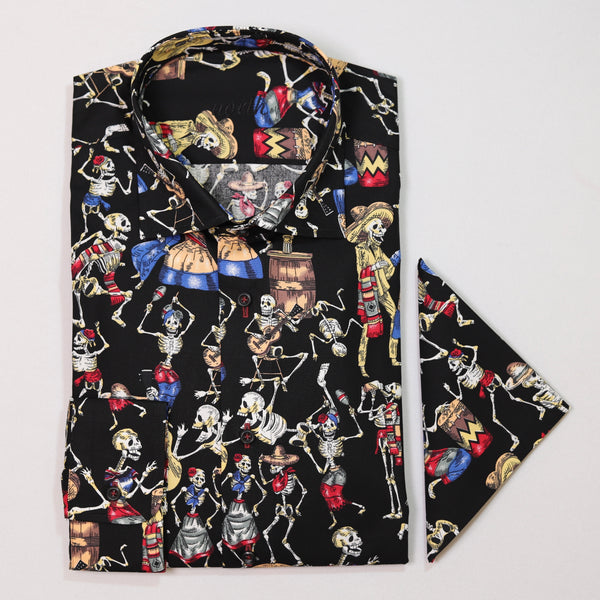 North Skeleton Fiesta Shirt (Black)