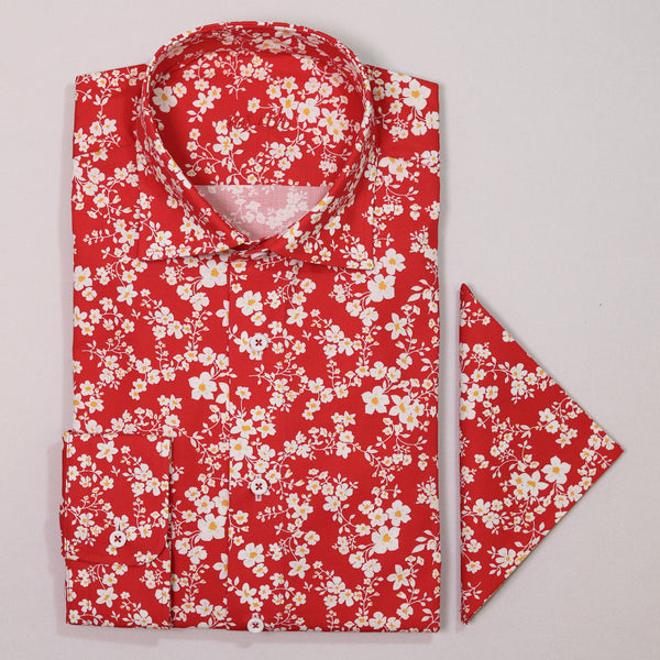 North Red Floral Shirt