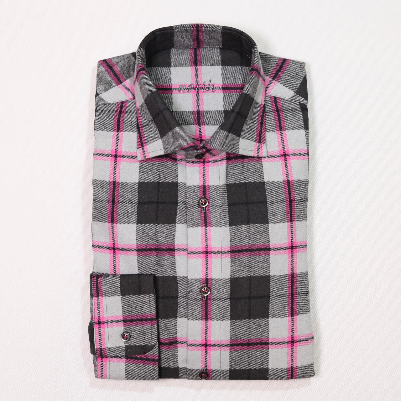 North Grey Check Flannel Shirt