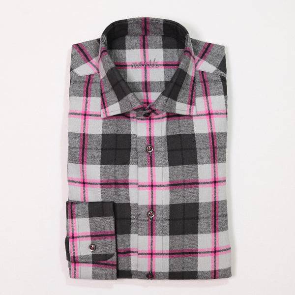 North Grey Check Flannel Shirt