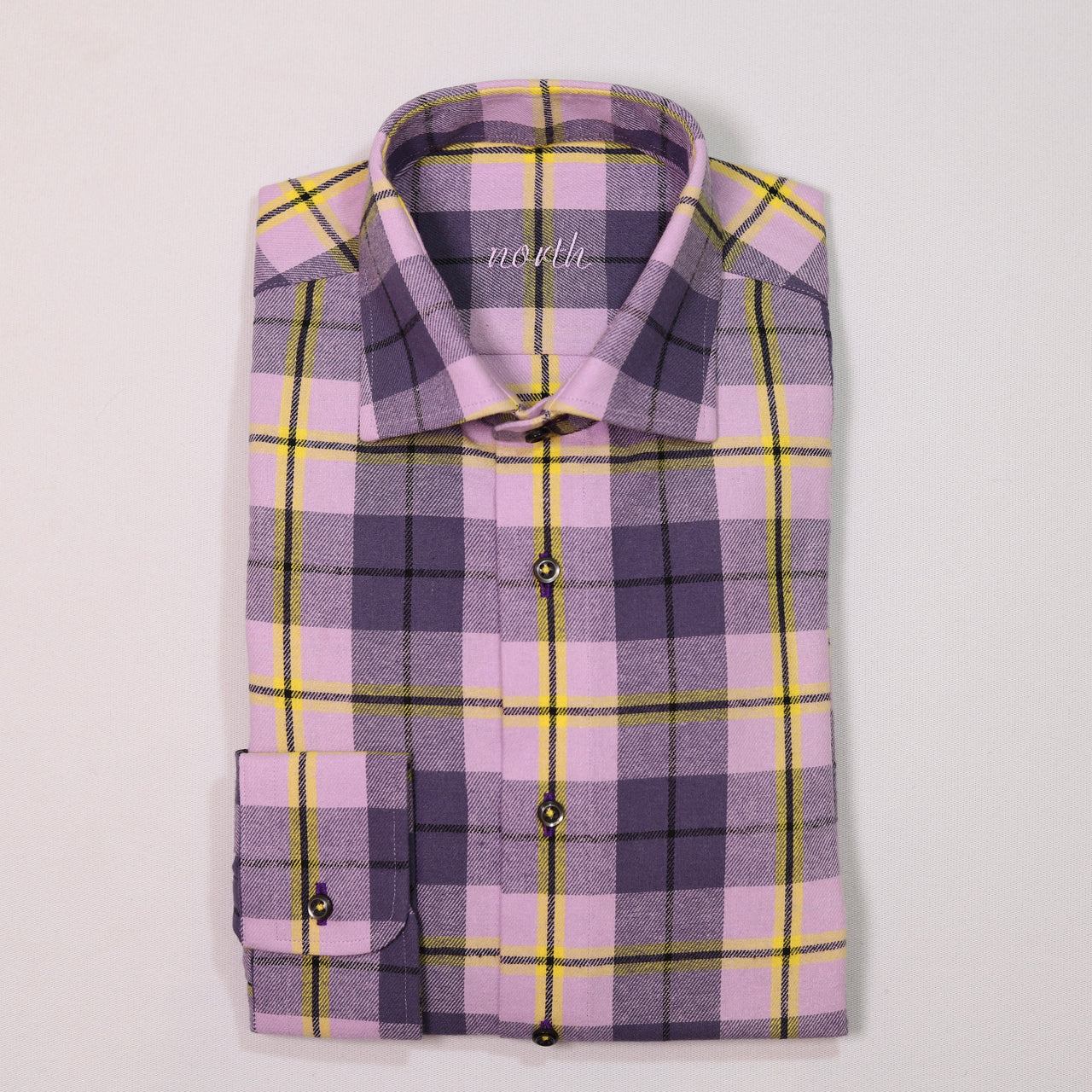 North Grape Check Flannel Shirt