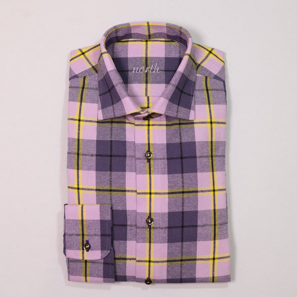 North Grape Check Flannel Shirt