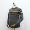 Fisherman Out of Ireland Fair Isle Crew Neck Sweater - Steel Wool