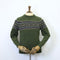 Fisherman Out of Ireland Fair Isle Crew Neck Sweater - Seaweed