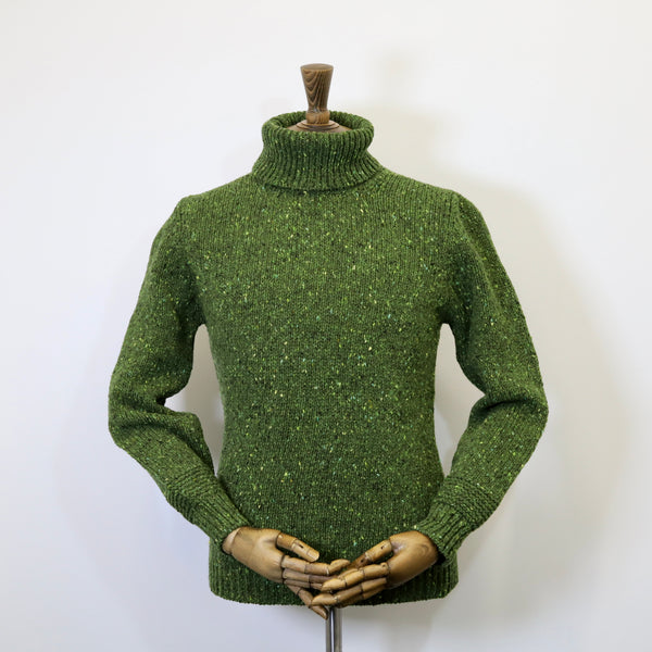 Fisherman Out of Ireland Roll Neck Sweater - Shamrock