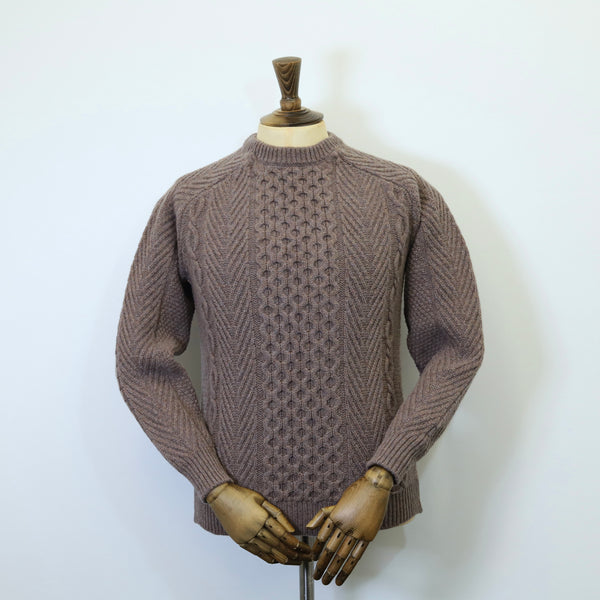 Fisherman Out of Ireland Aran Sweater - Sparrow