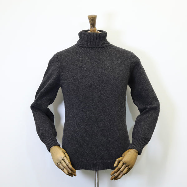 Fisherman Out of Ireland Roll Neck Sweater - Charcoal