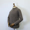 Fisherman Out of Ireland Ribbed Raglan Crew Neck Sweater - Clay/Charcoal