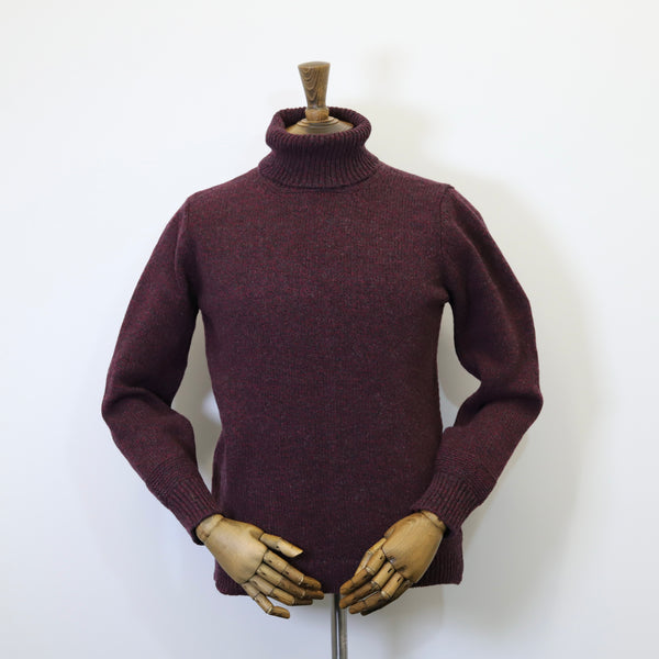Fisherman Out of Ireland Roll Neck Sweater - Elderberry