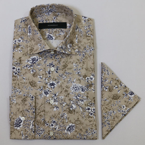 Donnelly Taupe Floral Shirt