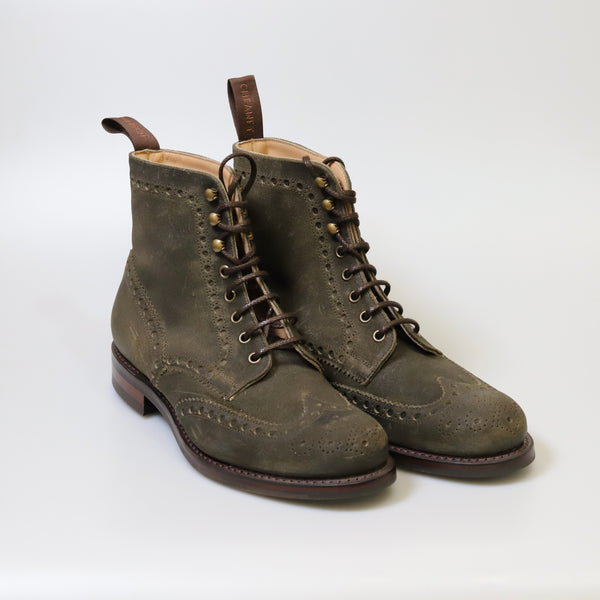 Lough Erne Brogue Boot in Olive Coupe