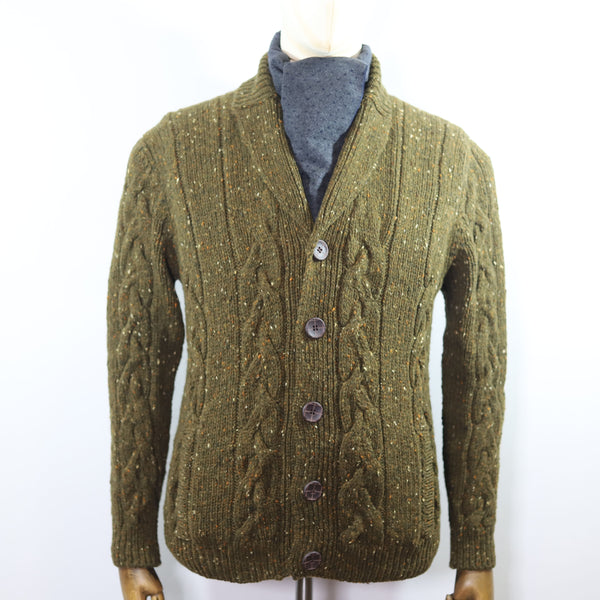 Fisherman Out Of Ireland Cardigan - Olive