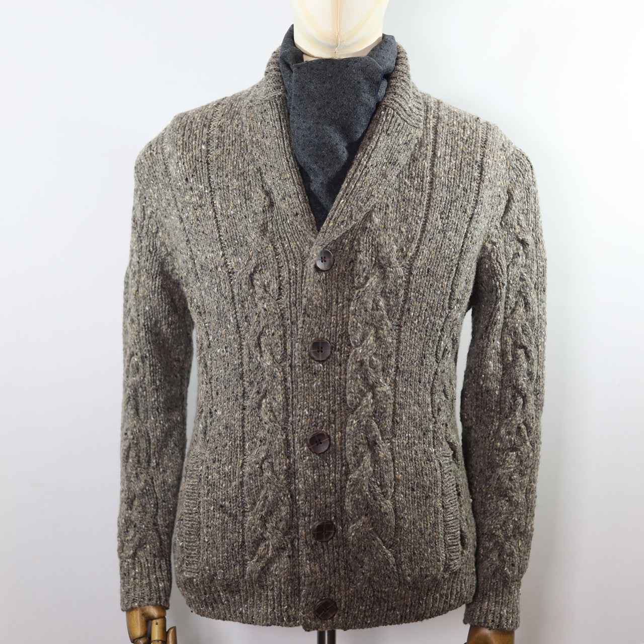 Fisherman Out Of Ireland Cardigan - Rabbit