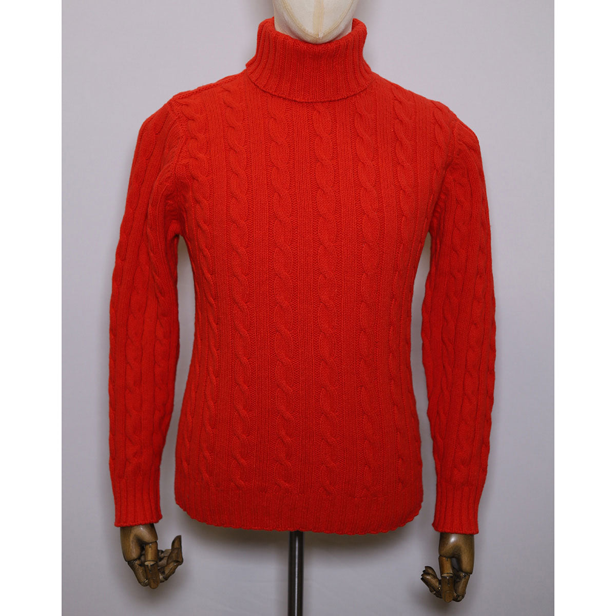 Fisherman Out Of Ireland Cabled Roll Neck Sweater - Life Buoy