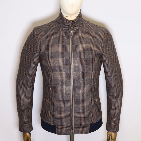 Florentino Prince of Wales Wool Bomber Jacket