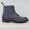 Lough Erne Wingcap Brogue Boot in Denim Suede