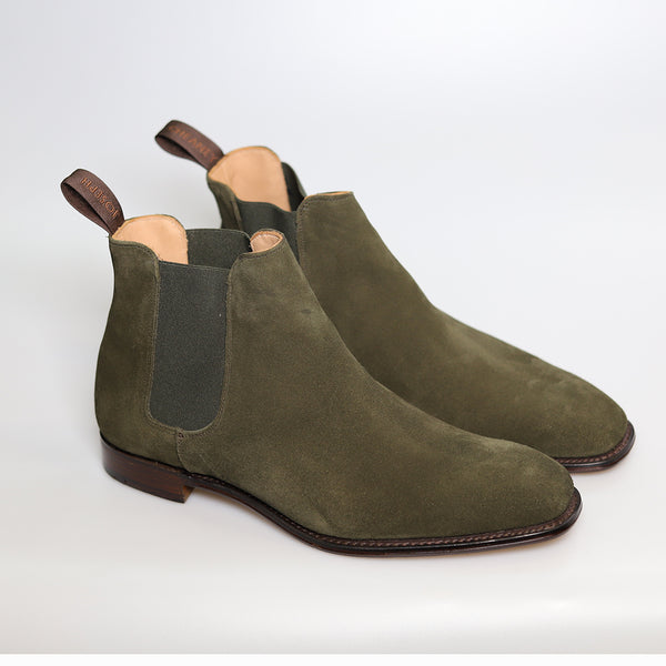 Craigavad Chelsea Boot in Dark Sage Janus Suede