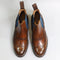 Slemish Brogue Chelsea Boot in Mahogany Polo