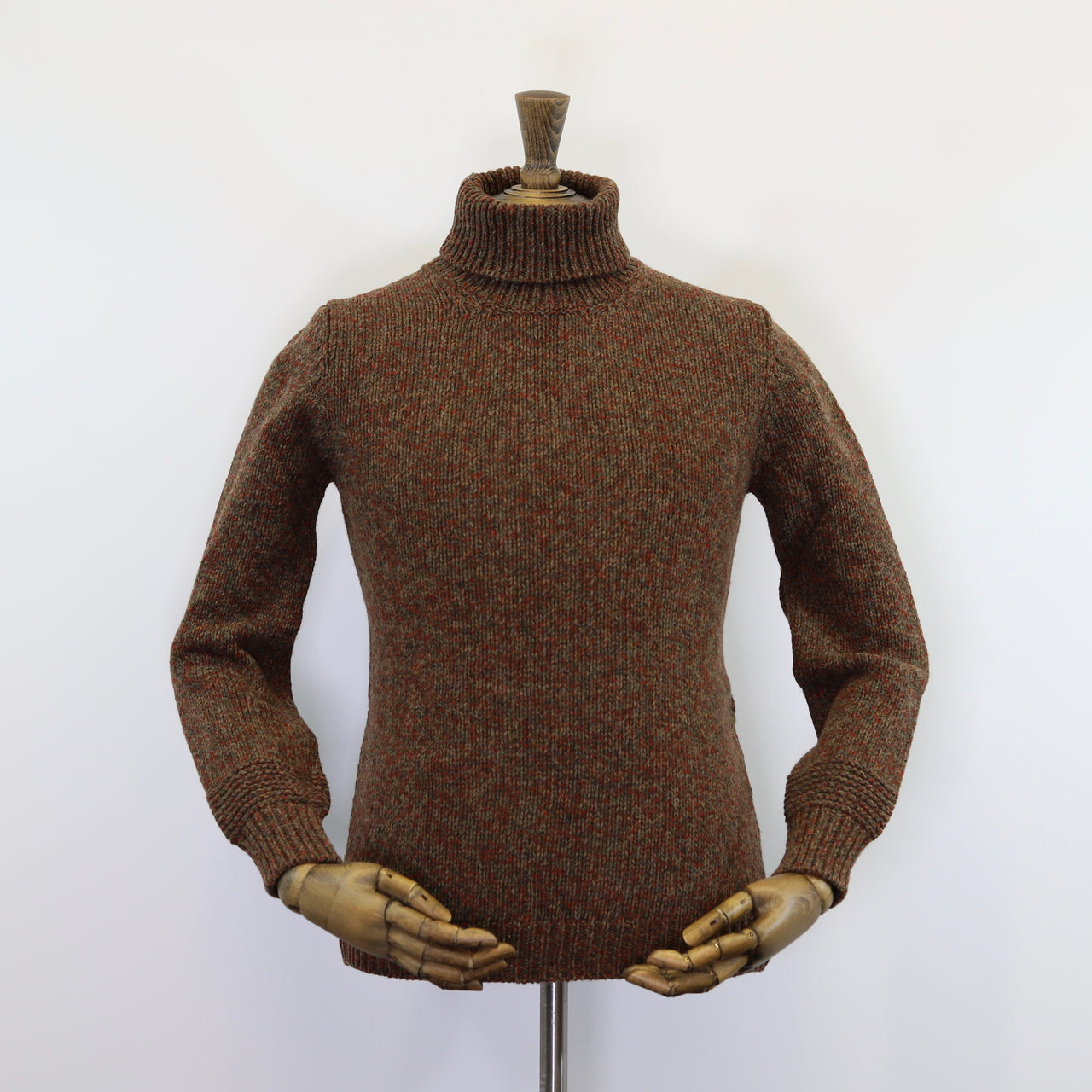 Fisherman Out of Ireland Roll Neck Sweater - Sherwood