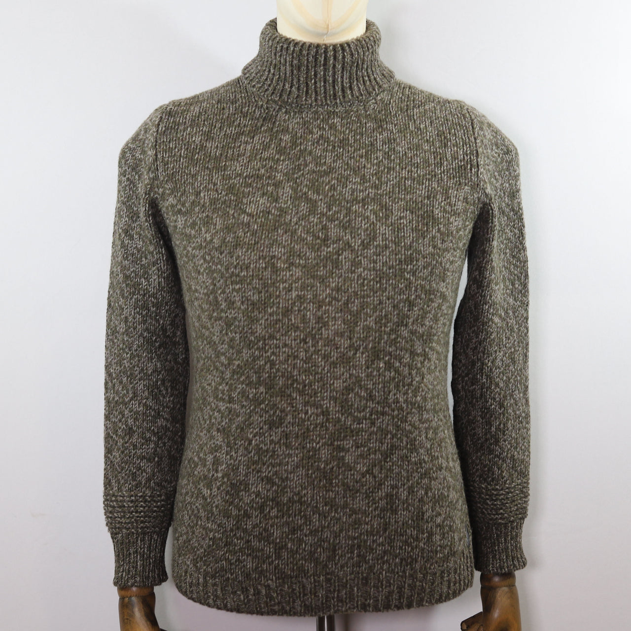 Fisherman out of Ireland Roll Neck Sweater - Hunter