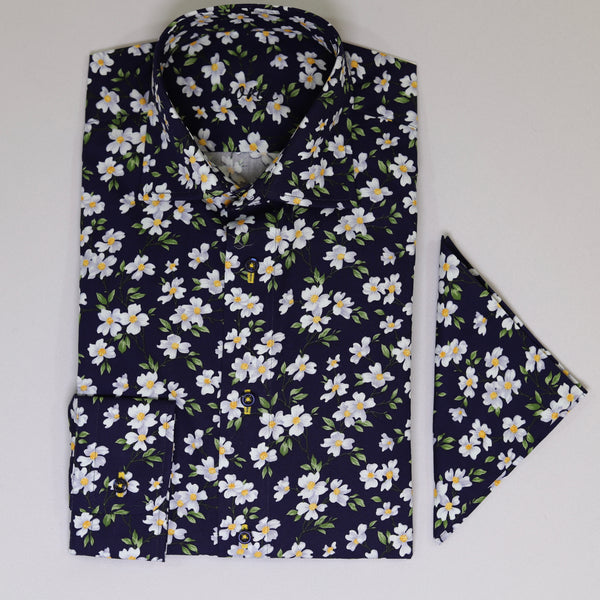 Navy Daisy Shirt