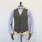 Handwoven by J.J. Campbell in Donegal Irish Tweed Check Waistcoat