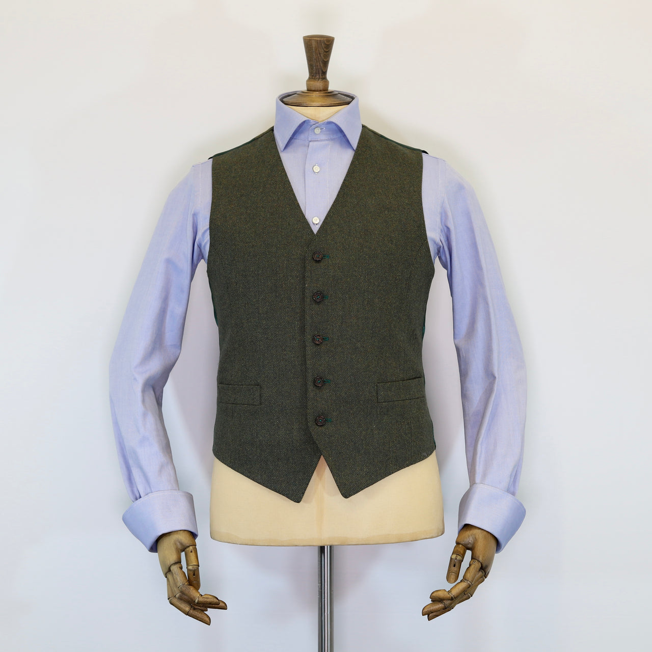 Scabal Green Tweed Waistcoat