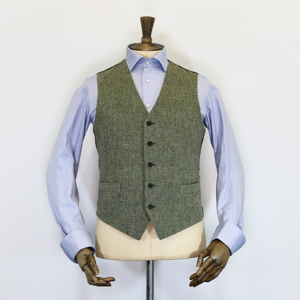 Eddie Doherty Handwoven in Donegal Irish Tweed Grass Waistcoat