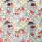 Pattern of mushrooms and apples on a white background