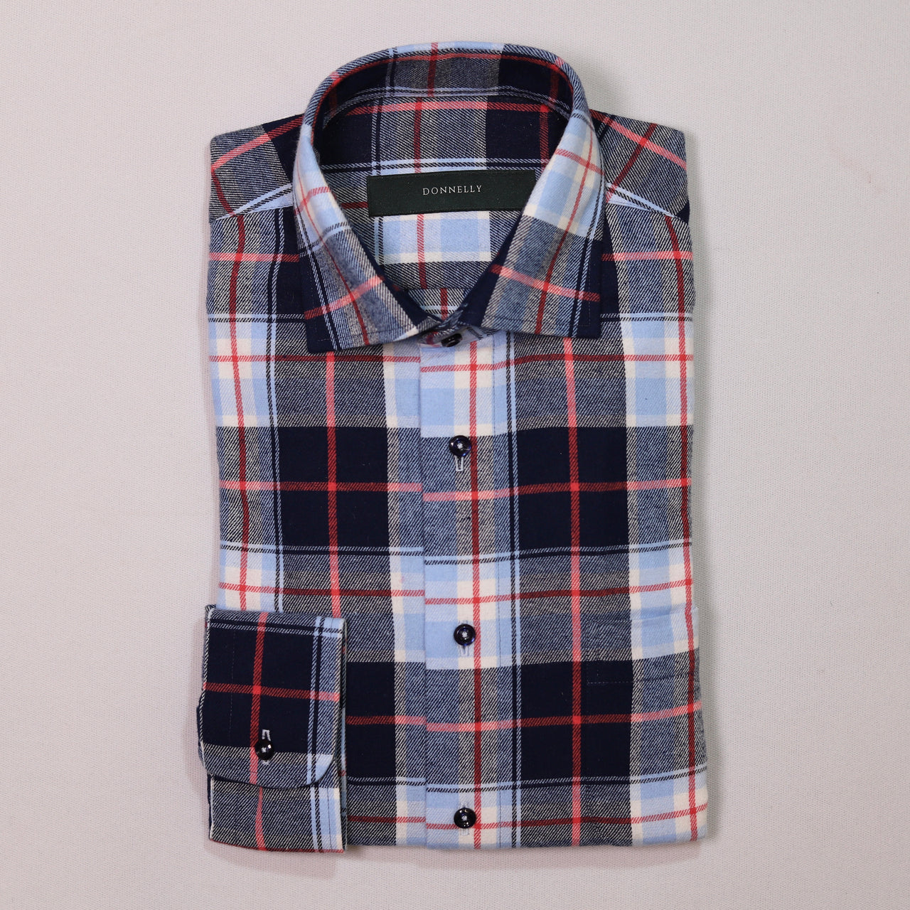 Donnelly Navy Check Flannel Shirt