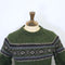 Fisherman Out of Ireland Fair Isle Crew Neck Sweater - Seaweed
