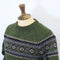 Fisherman Out of Ireland Fair Isle Crew Neck Sweater - Seaweed