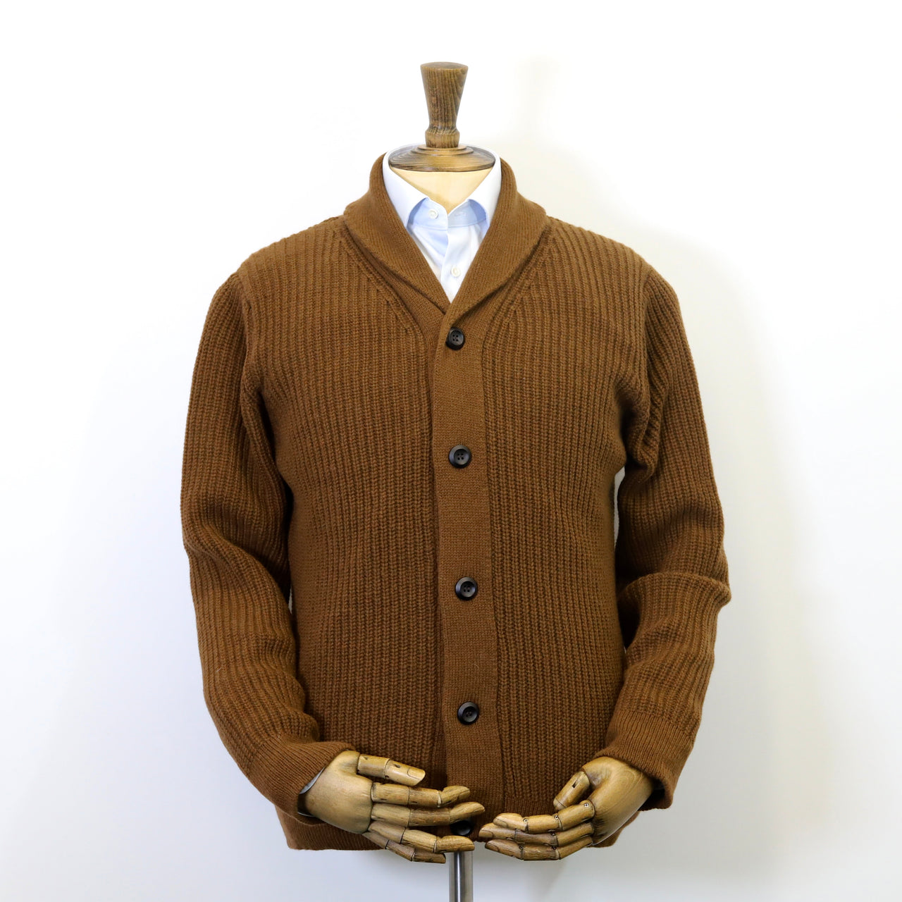 Fisherman Out of Ireland Knit Cardigan - Tobacco