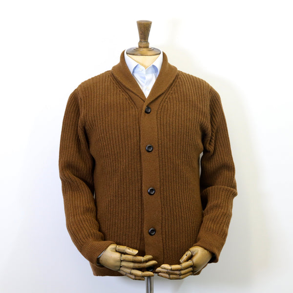 Fisherman Out of Ireland Knit Cardigan - Tobacco