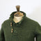 Fisherman Out of Ireland Toggle Neck Sweater - Dark Seaweed