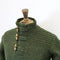 Fisherman Out of Ireland Toggle Neck Sweater - Dark Seaweed