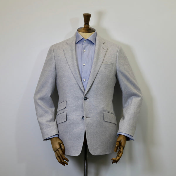 DONNELLY Herringbone Jacket - Pale Blue
