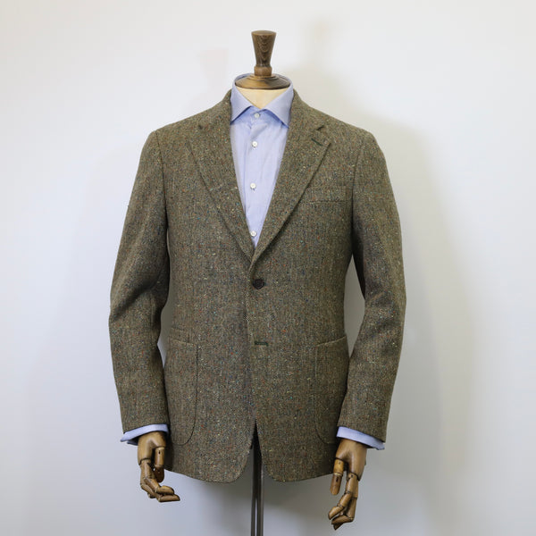 DONNELLY Eddie Doherty Handwoven Tweed Jacket - Green Heather