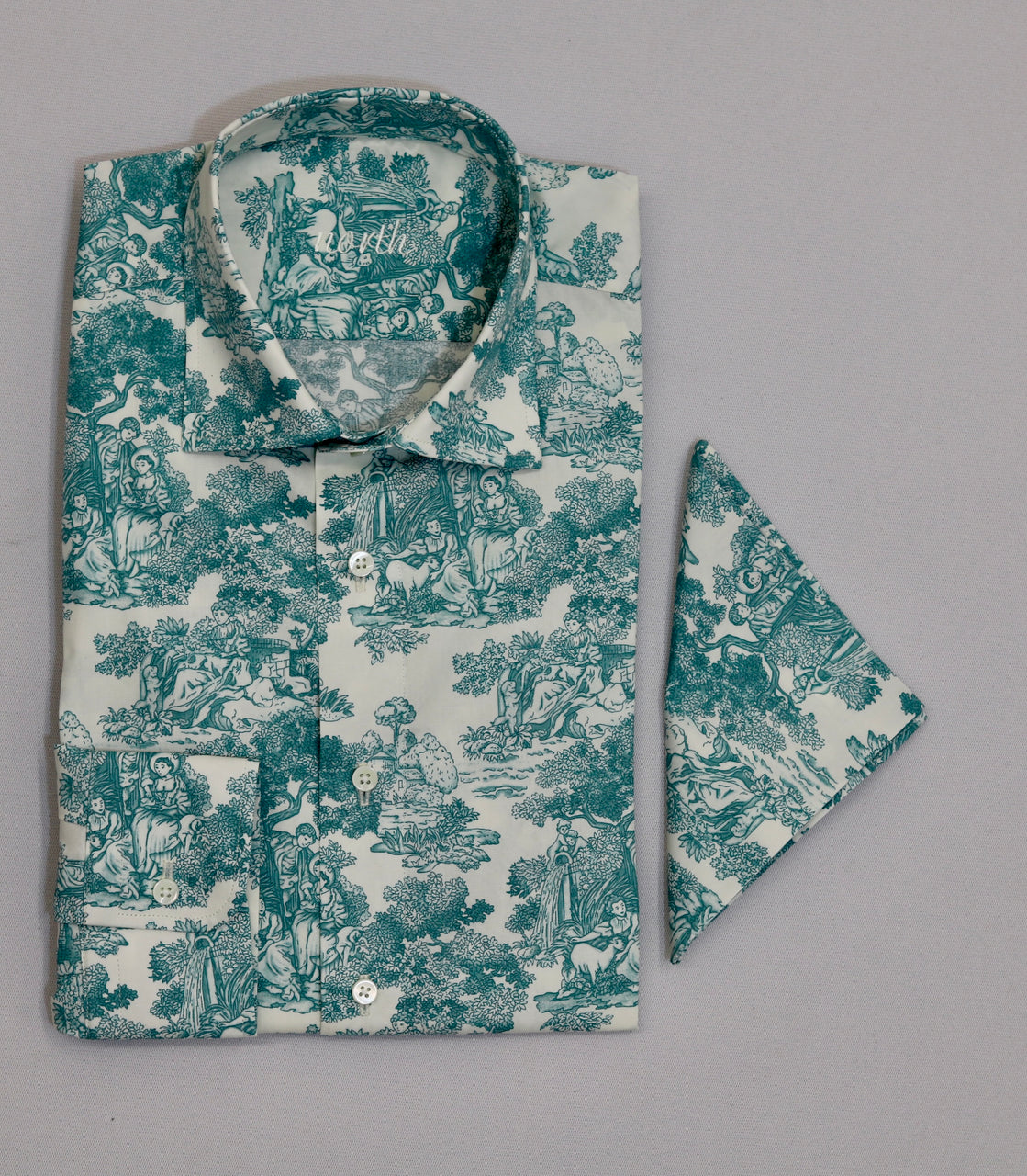 North Vintage Green Georgian Garden Shirt