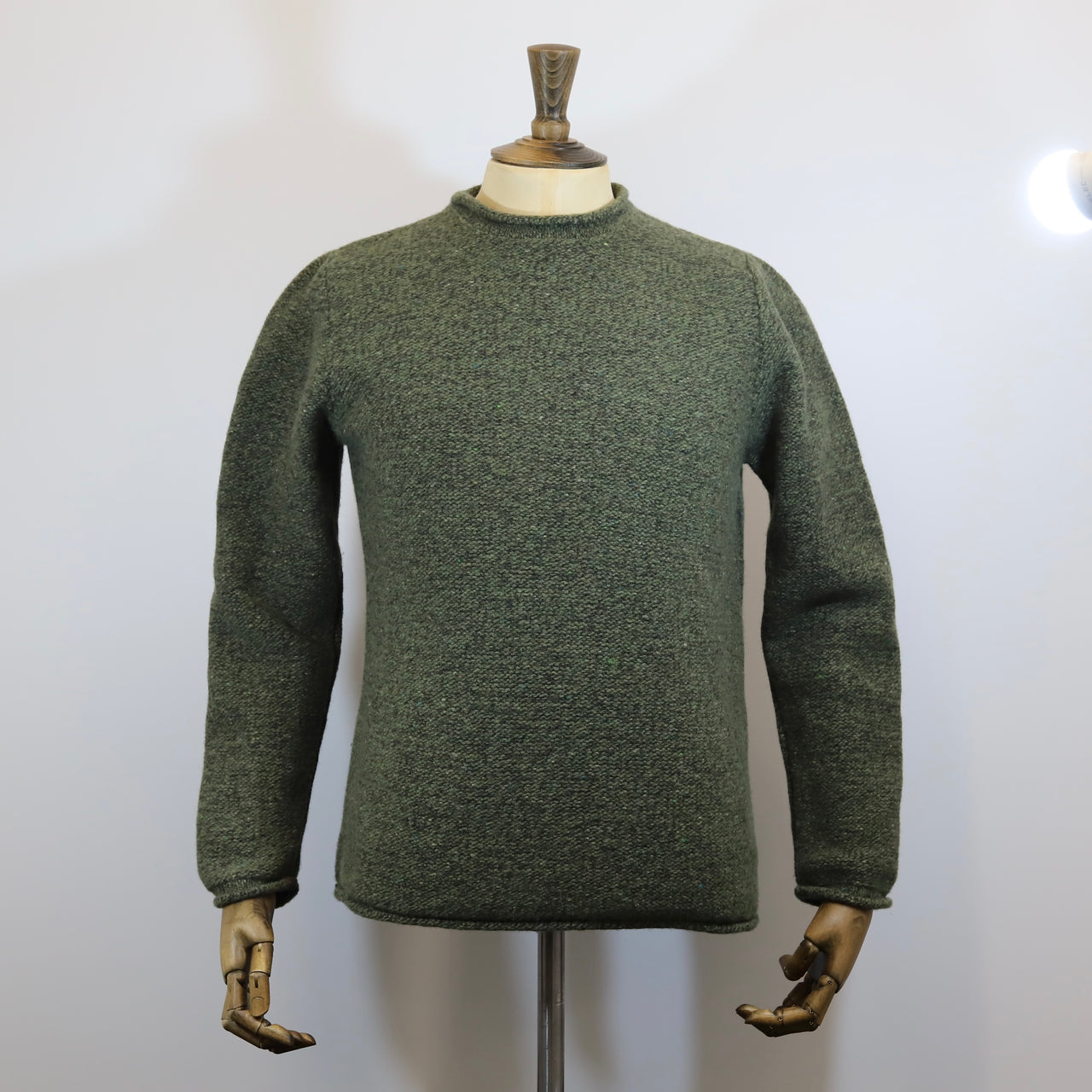 Fisherman Out of Ireland Rolled Crew  - Olive