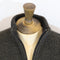 Fisherman Out of Ireland Seed Stitch Zip Neck - Dark Olive